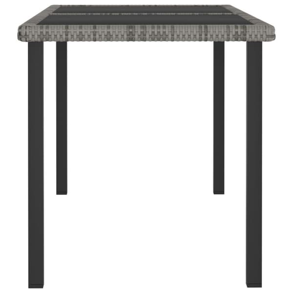 vidaXL havebord 140x70x73 cm polyrattan grå
