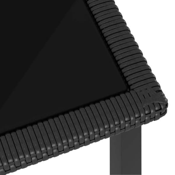 vidaXL havebord 70x70x73 cm polyrattan grå