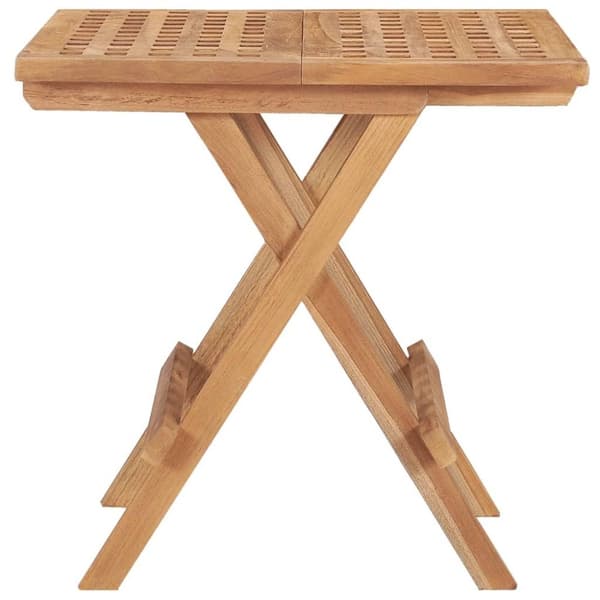 vidaXL Sammenleggbart hagebord 50x50x50 cm heltre teak