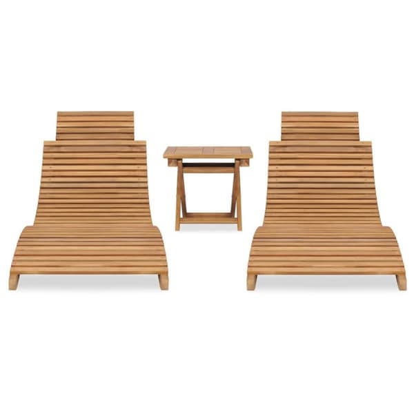 vidaXL Sammenleggbar hagesofagruppe heltre teak