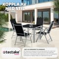 Miniatyrbild 4 av 10: Matgrupp i Aluminium med 4 stolar - silver