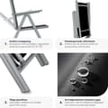 Miniatyrbild 5 av 10: Matgrupp i Aluminium med 4 stolar - silver