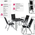 Miniatyrbild 6 av 10: Matgrupp i Aluminium med 4 stolar - silver