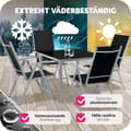 Miniatyrbild 7 av 10: Matgrupp i Aluminium med 4 stolar - silver