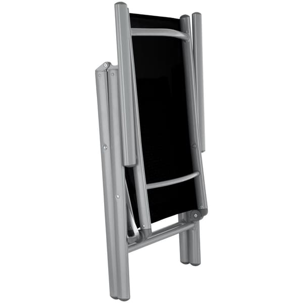 Matgrupp i Aluminium med 4 stolar - silver