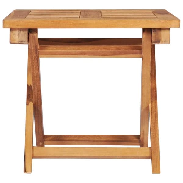 vidaXL Solsängar 2 st med bord massiv teak