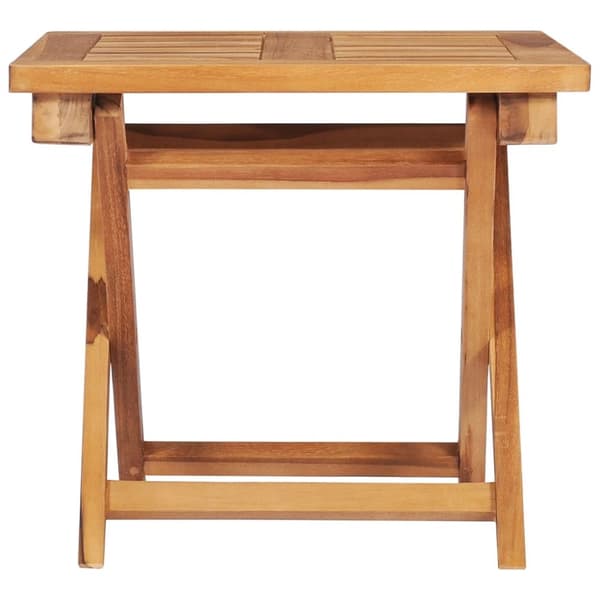vidaXL Solsängar 2 st med bord massiv teak
