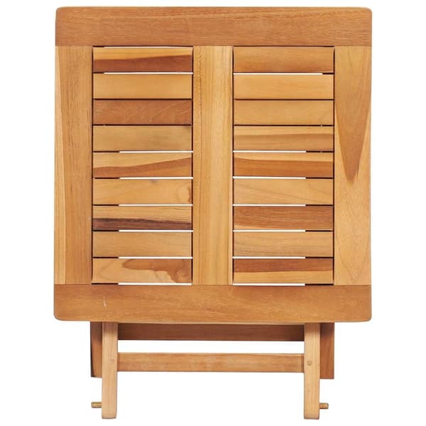 vidaXL Solsängar 2 st med bord massiv teak