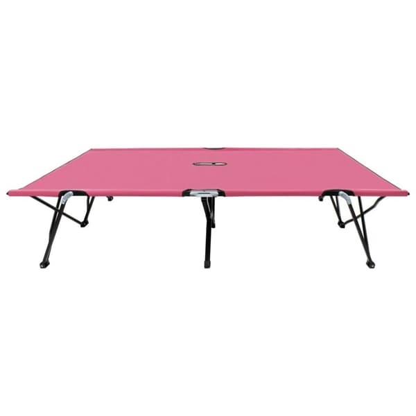 vidaXL Sammenleggbar solseng for 2 personer rosa stål