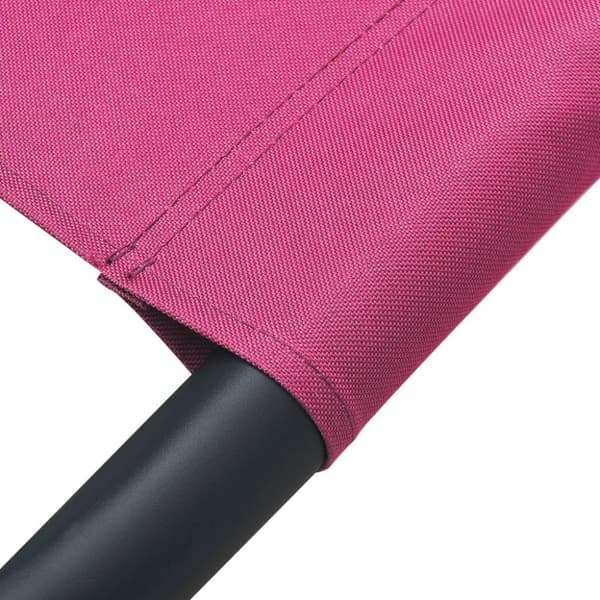 vidaXL Solsäng med tak & kuddar rosa