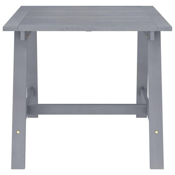vidaXL Trädgårdsbord grå 88x88x74 cm massivt akaciaträ