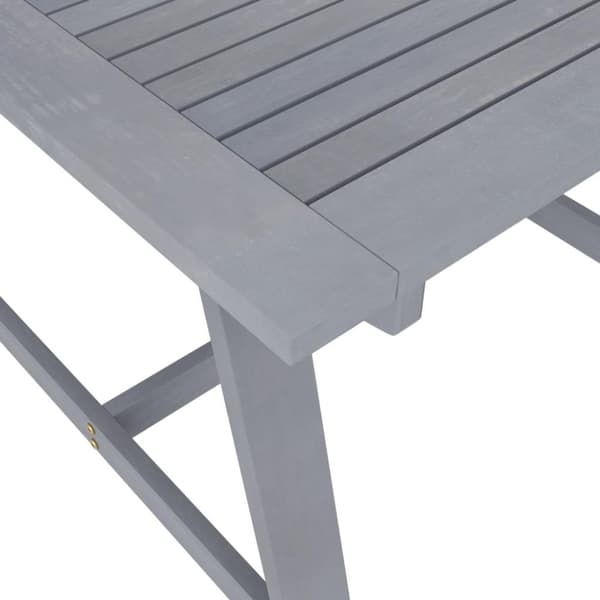 vidaXL Trädgårdsbord grå 88x88x74 cm massivt akaciaträ