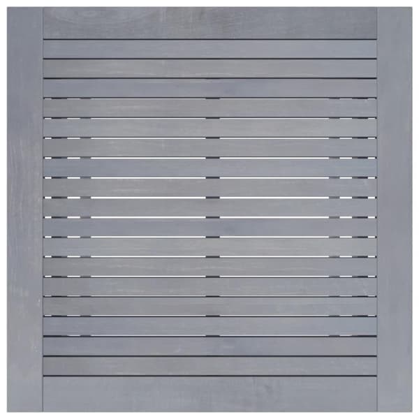 vidaXL Trädgårdsbord grå 88x88x74 cm massivt akaciaträ