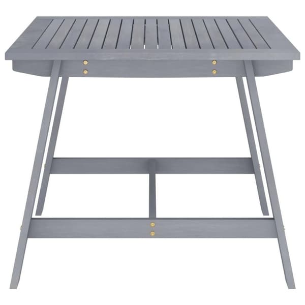 vidaXL Trädgårdsbord grå 88x88x74 cm massivt akaciaträ