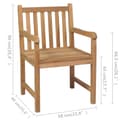 Miniatyrbild 9 av 10: vidaXL Trädgårdsstolar 2 st med gröna dynor massiv teak