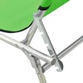 Miniatyrbillede 8 af 9: vidaXL foldbar liggestol med baldakin aluminium grøn