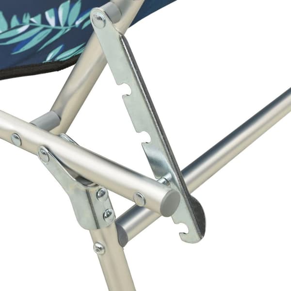 vidaXL foldbar liggestol med baldakin aluminium bladmønster
