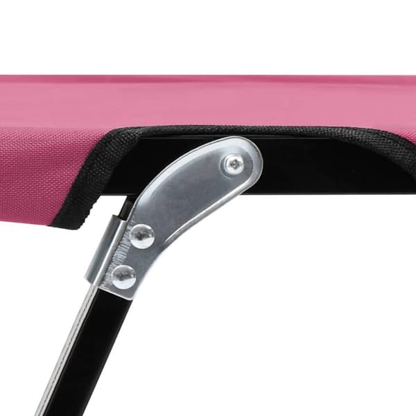 vidaXL 2-personers liggestol foldbar stål pink