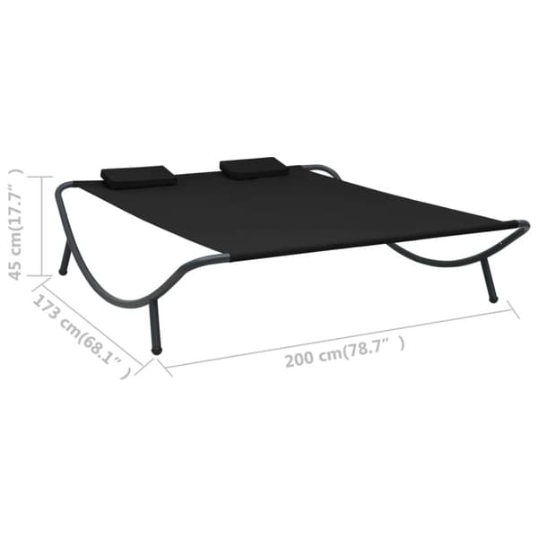 vidaXL loungeseng stof sort