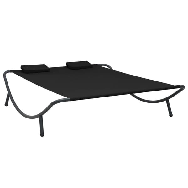 vidaXL loungeseng stof sort