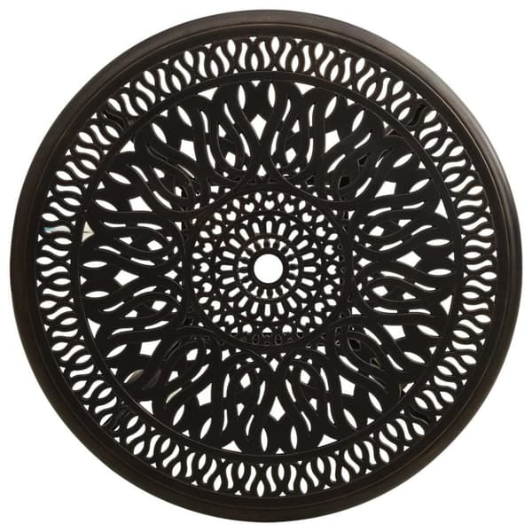 vidaXL Hagebord bronse 90x90x74 cm støpt aluminium