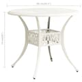 Miniatyrbillede 6 af 6: vidaXL havebord 90x90x74 cm støbt aluminium hvid