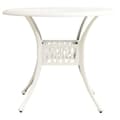Miniatyrbillede 2 af 6: vidaXL havebord 90x90x74 cm støbt aluminium hvid