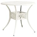 Miniatyrbillede 1 af 6: vidaXL havebord 90x90x74 cm støbt aluminium hvid