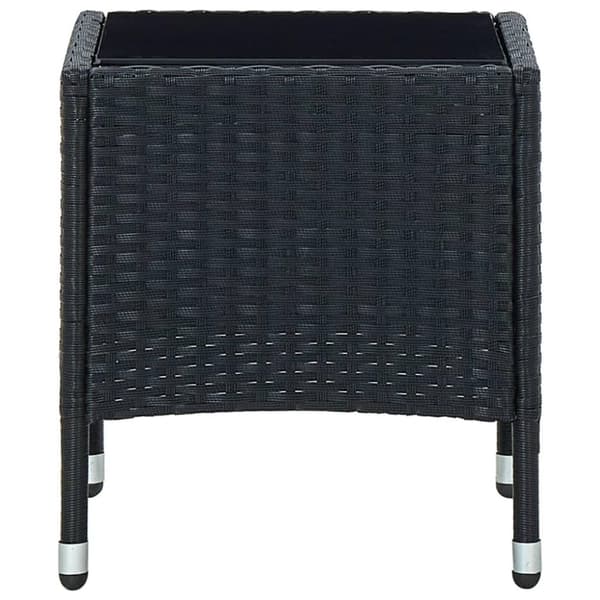 vidaXL havebord 40x40x45 cm polyrattan sort