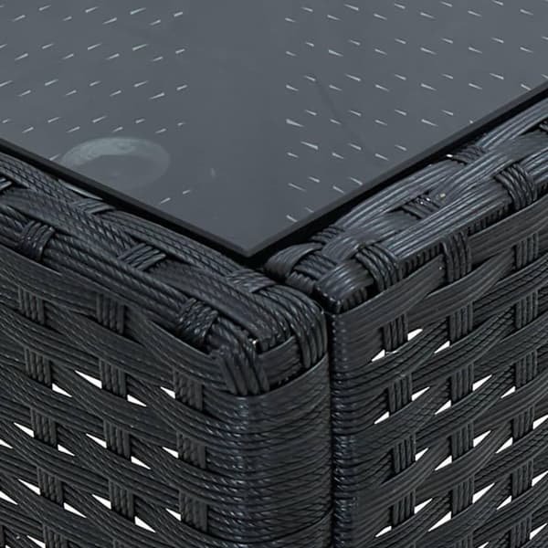 vidaXL havebord 40x40x45 cm polyrattan sort