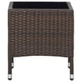 Miniatyrbillede 3 af 6: vidaXL havebord 40x40x45 cm polyrattan brun