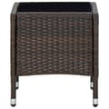 Miniatyrbillede 4 af 6: vidaXL havebord 40x40x45 cm polyrattan brun