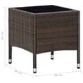 Miniatyrbillede 5 af 6: vidaXL havebord 40x40x45 cm polyrattan brun
