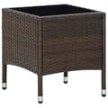Miniatyrbillede 6 af 6: vidaXL havebord 40x40x45 cm polyrattan brun