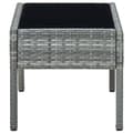 Miniatyrbillede 4 af 5: vidaXL havebord 75x40x37 cm polyrattan grå