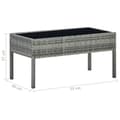 Miniatyrbillede 5 af 5: vidaXL havebord 75x40x37 cm polyrattan grå