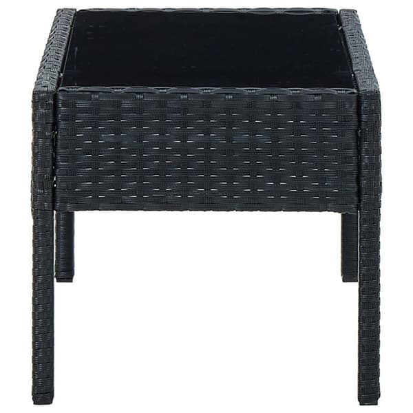 vidaXL Hagebord svart 75x40x37 cm polyrotting