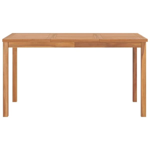 vidaXL havebord 140x80x77 cm massivt teaktræ