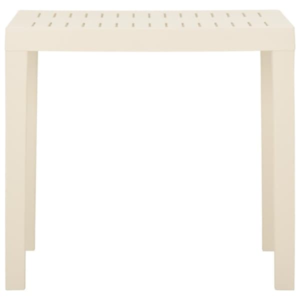 vidaXL havebord 79x65x72 cm plastik hvid