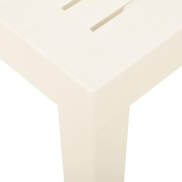 vidaXL havebord 79x65x72 cm plastik hvid