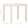 Miniatyrbillede 5 af 5: vidaXL havebord 79x65x72 cm plastik hvid