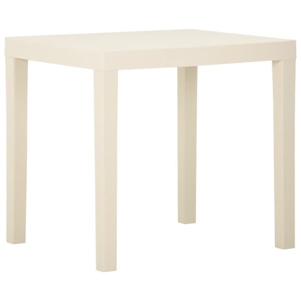 vidaXL havebord 79x65x72 cm plastik hvid