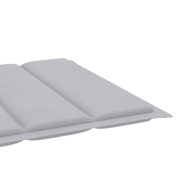 vidaXL liggestol med bord og hynde massivt teaktræ