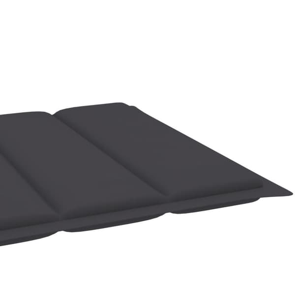 vidaXL Solsäng med bord och dyna massiv teak