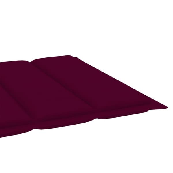 vidaXL Solsäng med bord och dyna massiv teak