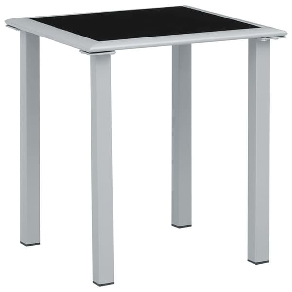 vidaXL Solsenger 2 stk med bord aluminium svart