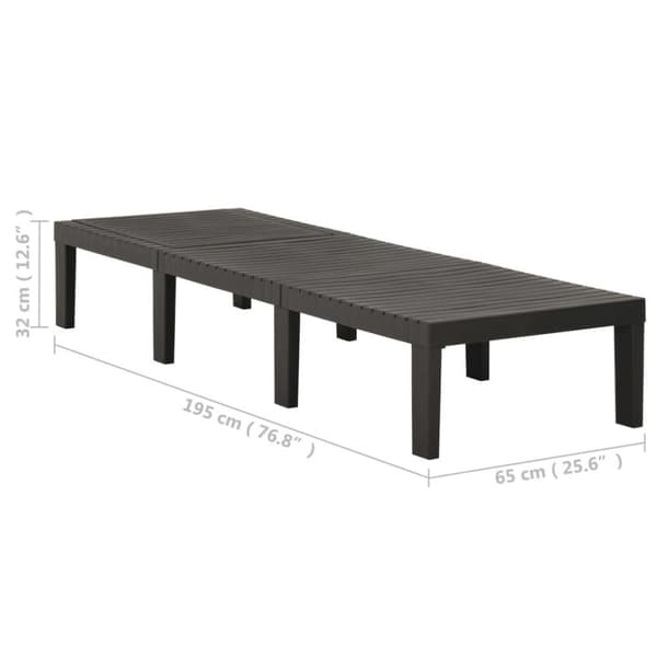 vidaXL Aurinkotuoli muovi antrasiitti