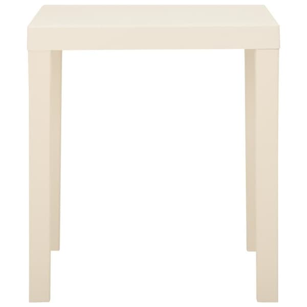 vidaXL havebord 79x65x72 cm plastik hvid