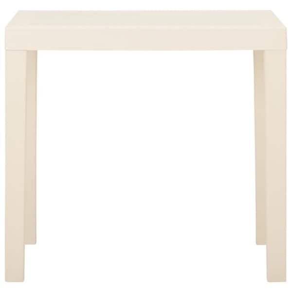 vidaXL havebord 79x65x72 cm plastik hvid