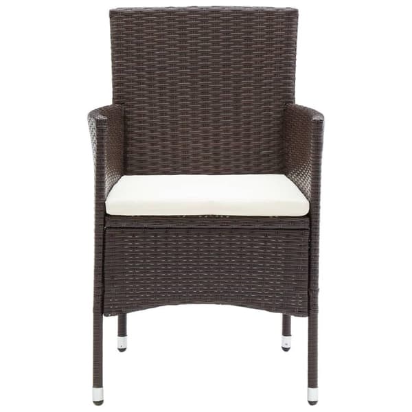 vidaXL spisebordsstole til haven 4 stk. polyrattan brun